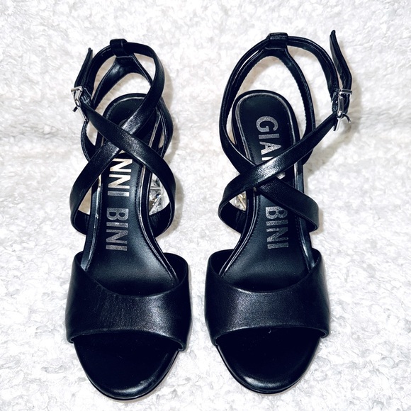 Gianni Bini Leather Heels with Jewel Accents - Picture 5 of 8